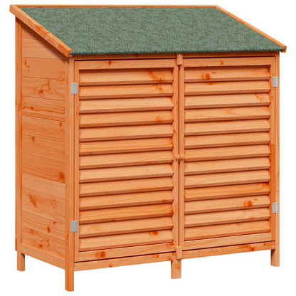 Garden Shed with Roof Brown 106 x 56 x 113.5 cm Solid Fir Wood