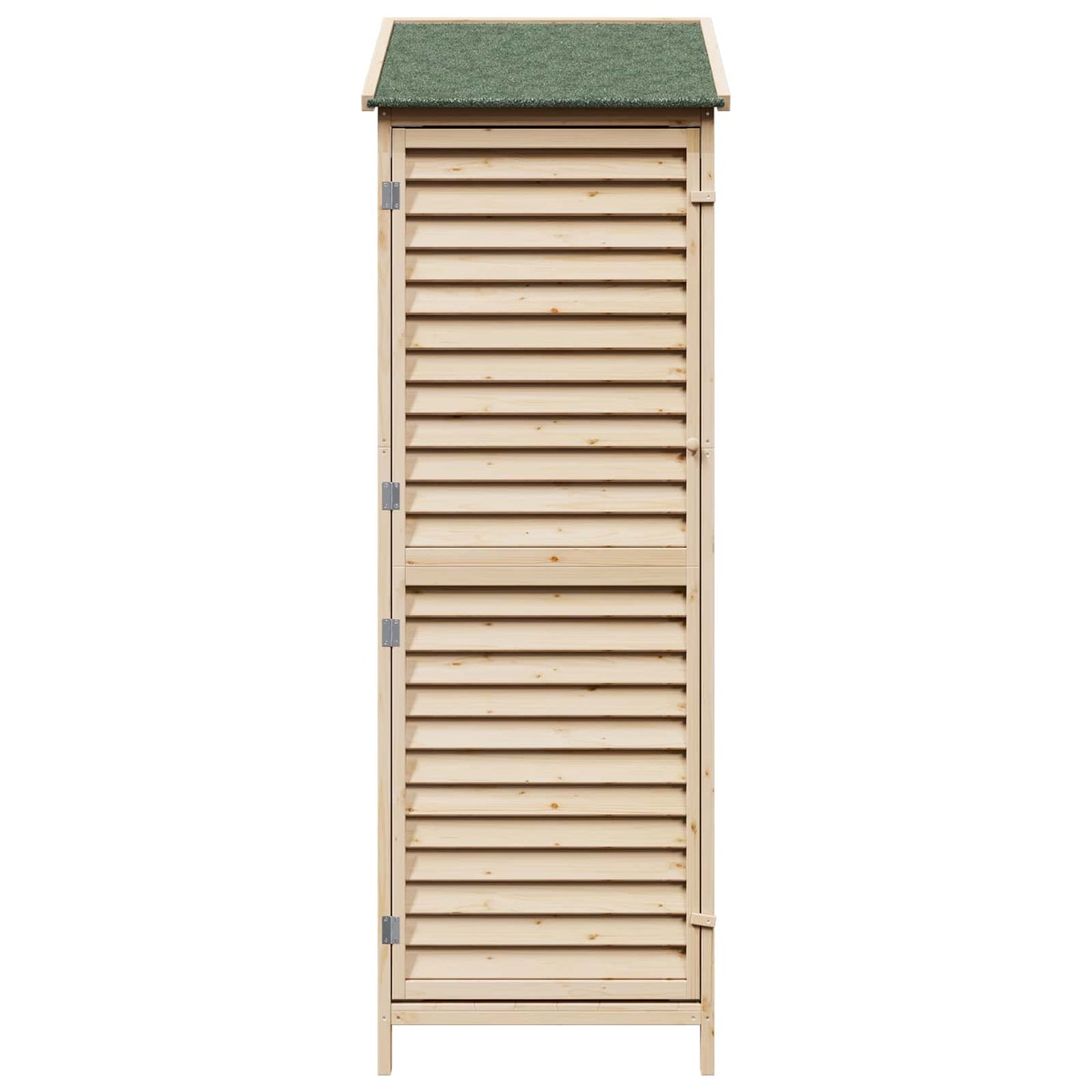 Garden Shed with Roof Natural 59 x 56 x 176 cm Solid Fir Wood