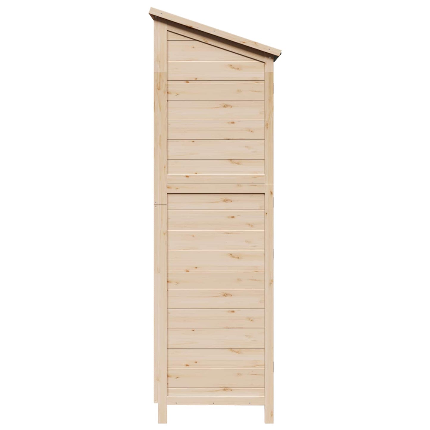 Garden Shed with Roof Natural 59 x 56 x 176 cm Solid Fir Wood