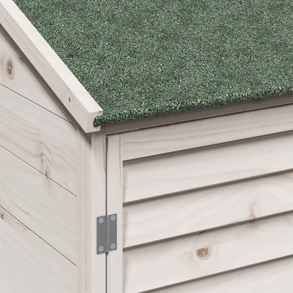Garden Shed with Roof White 59 x 56 x 176 cm Solid Fir Wood
