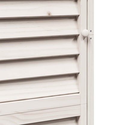 Garden Shed with Roof White 59 x 56 x 176 cm Solid Fir Wood