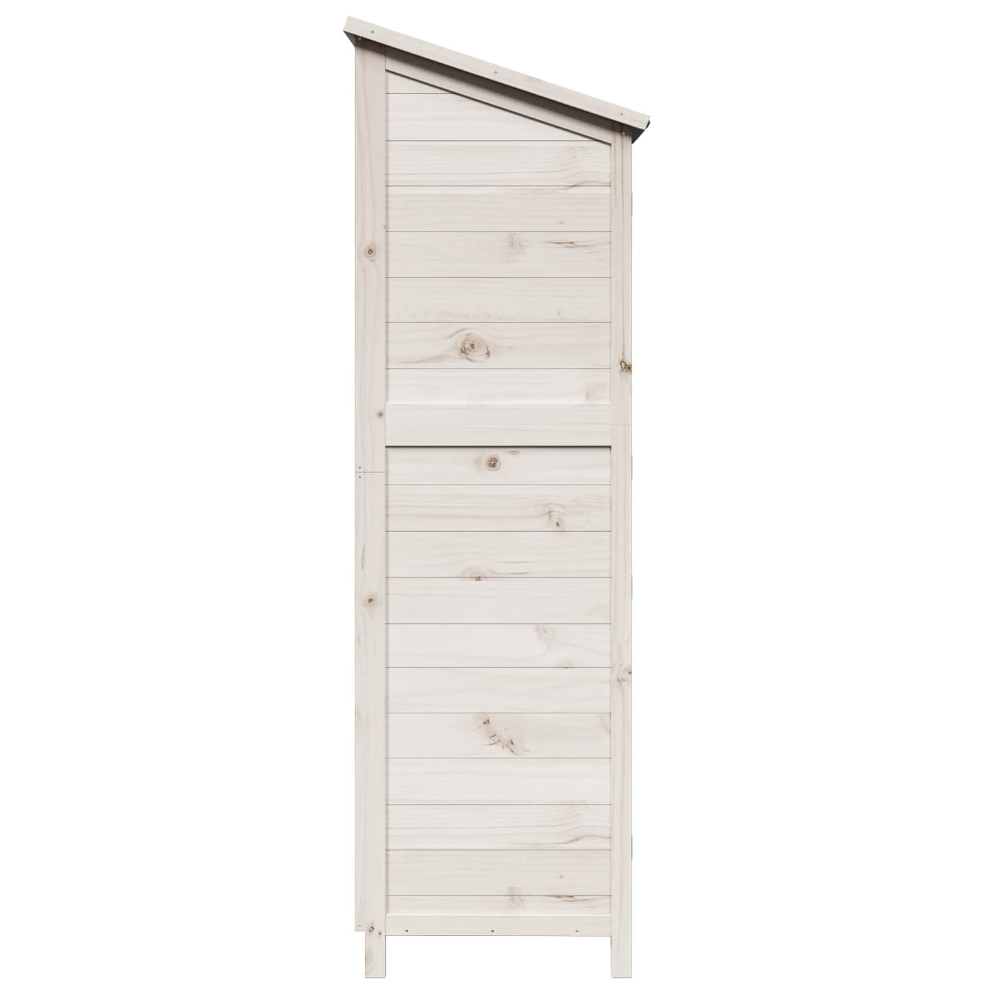 Garden Shed with Roof White 59 x 56 x 176 cm Solid Fir Wood
