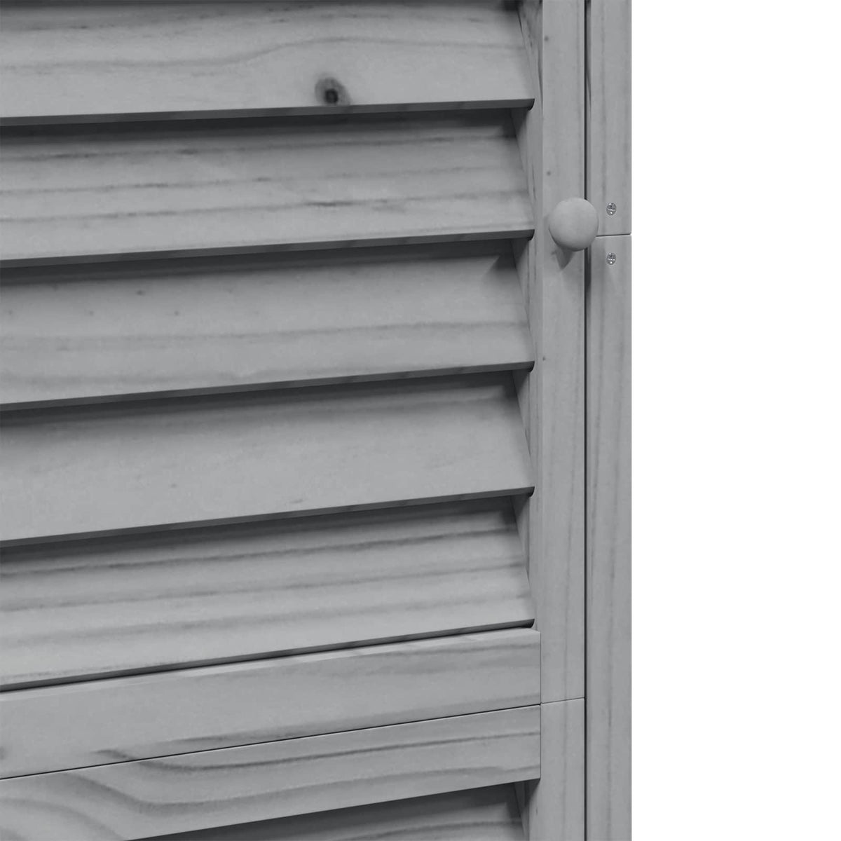Garden Shed with Roof Grey 59 x 56 x 176 cm Solid Fir Wood