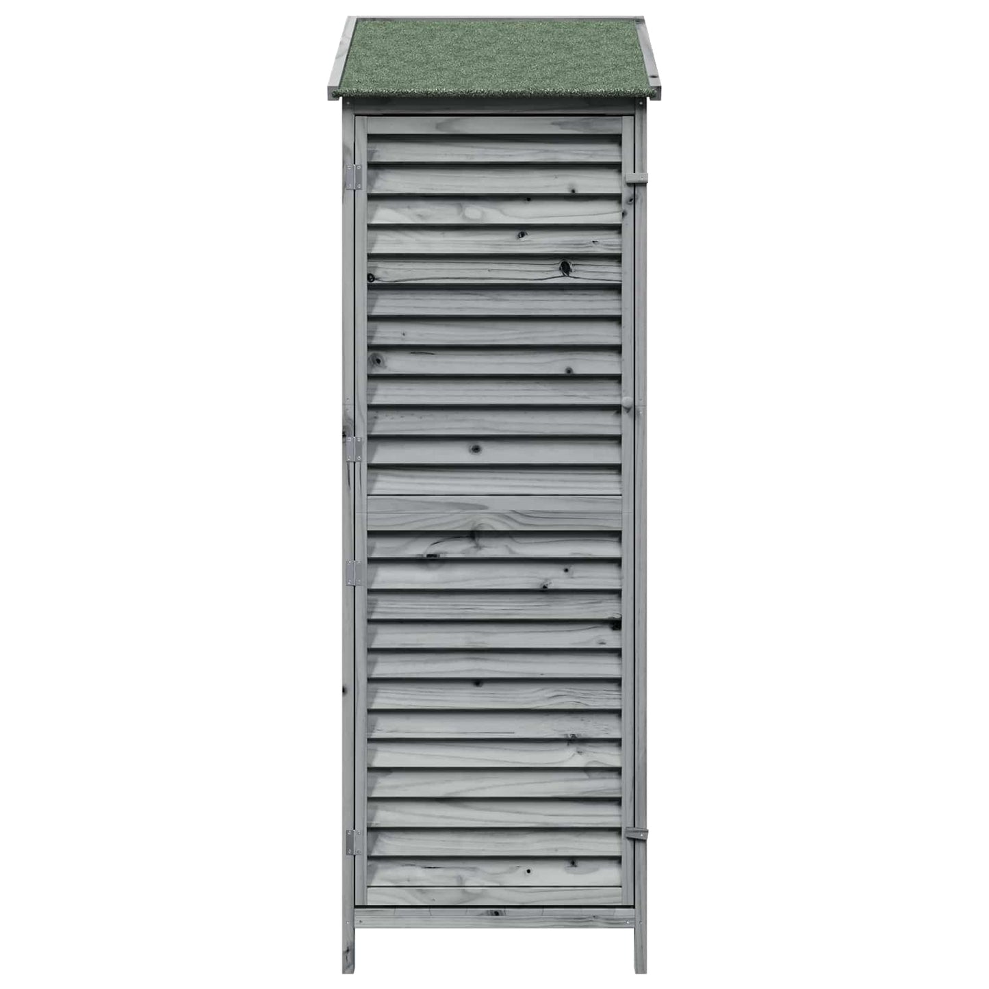 Garden Shed with Roof Grey 59 x 56 x 176 cm Solid Fir Wood