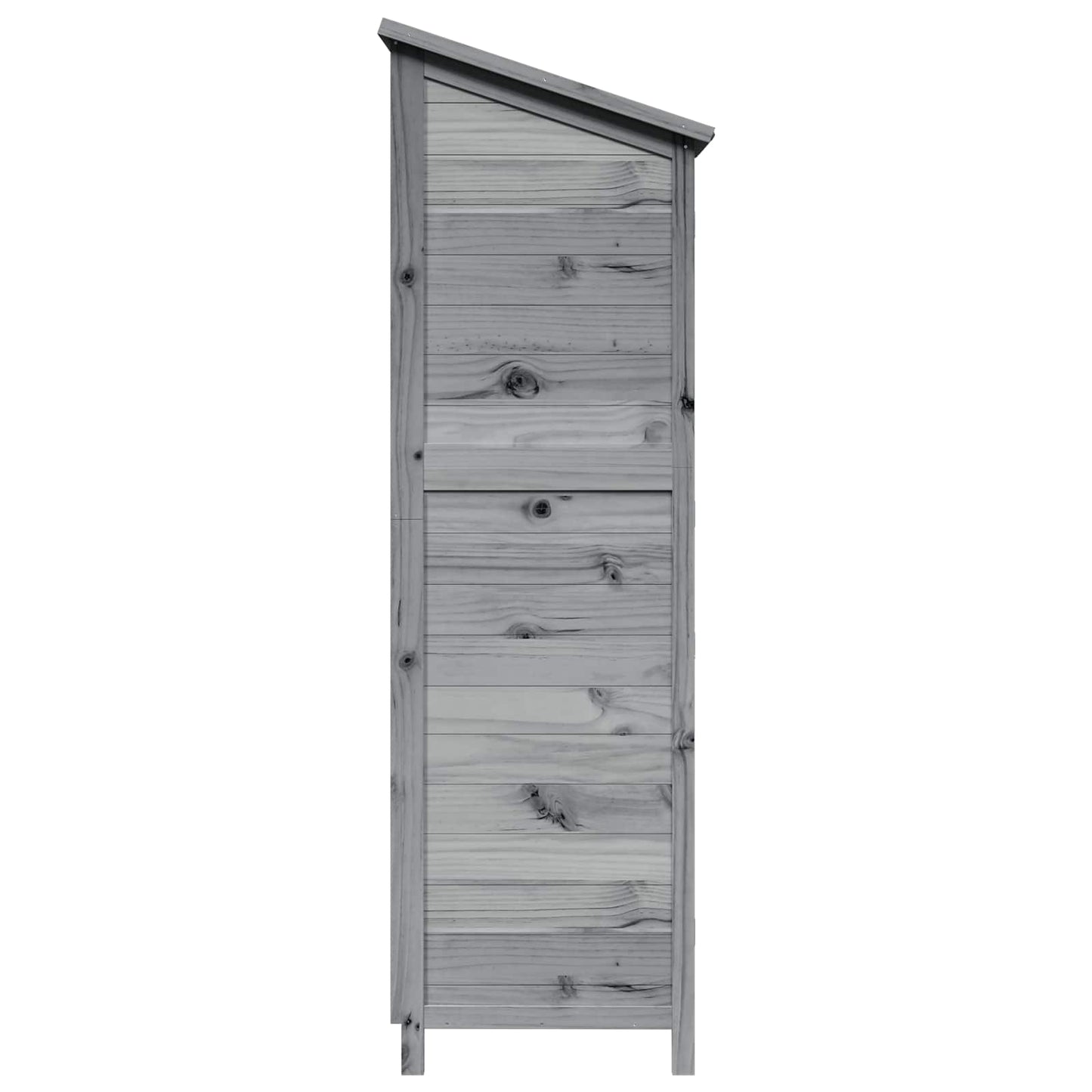 Garden Shed with Roof Grey 59 x 56 x 176 cm Solid Fir Wood