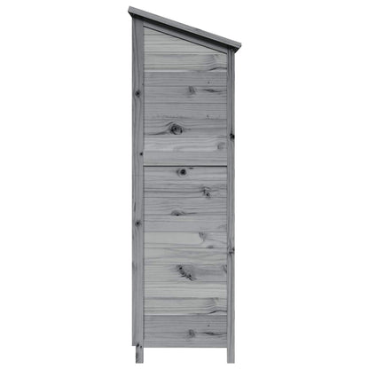 Garden Shed with Roof Grey 59 x 56 x 176 cm Solid Fir Wood