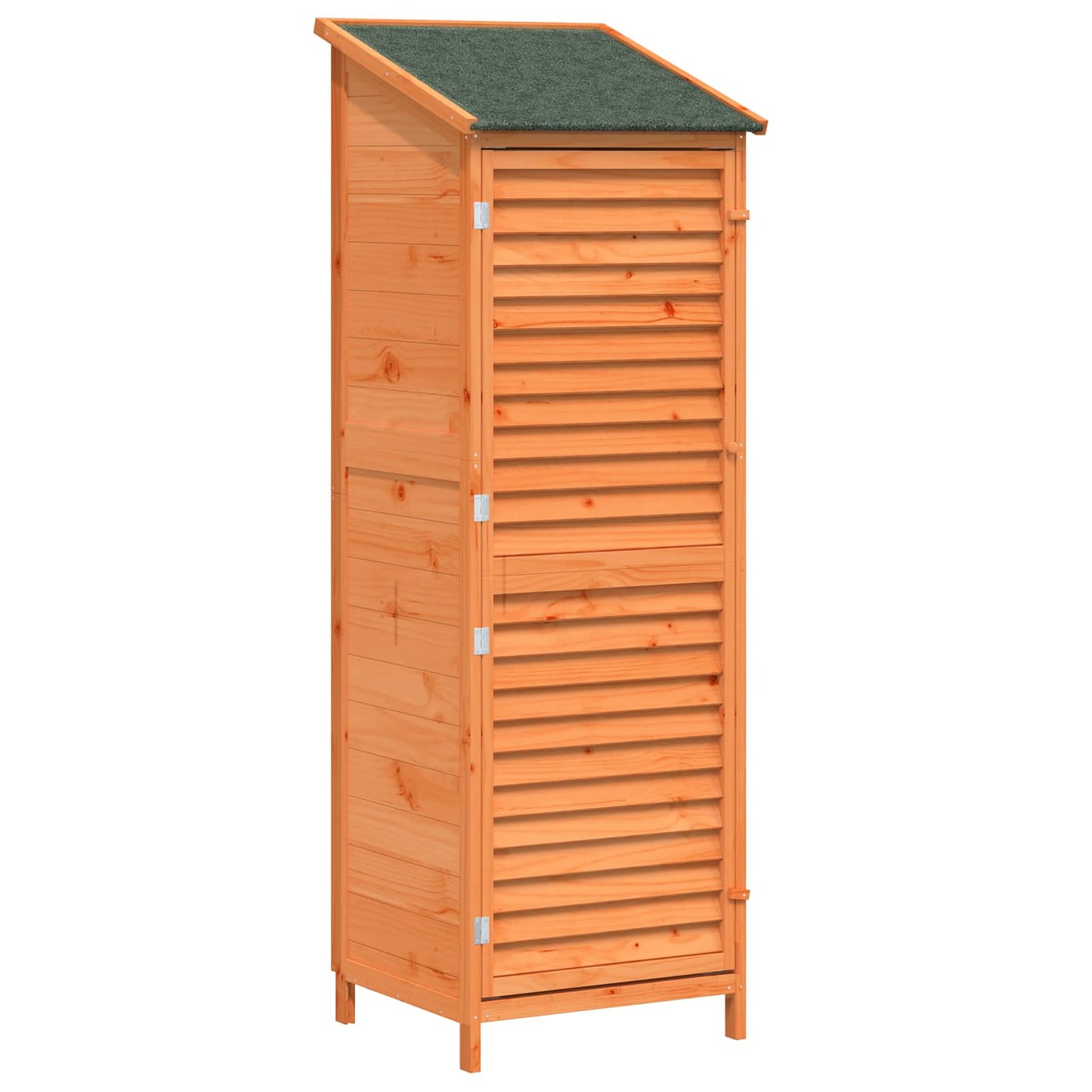 Garden Shed with Roof Brown 59 x 56 x 176 cm Solid Fir Wood