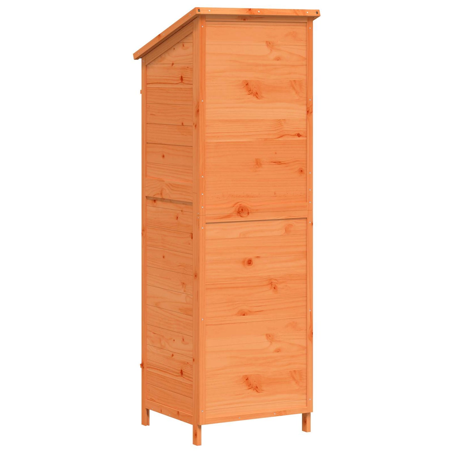 Garden Shed with Roof Brown 59 x 56 x 176 cm Solid Fir Wood