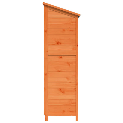Garden Shed with Roof Brown 59 x 56 x 176 cm Solid Fir Wood