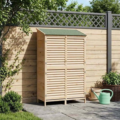 Garden Shed Natural 106 x 56 x 176.5 cm Solid Fir Wood