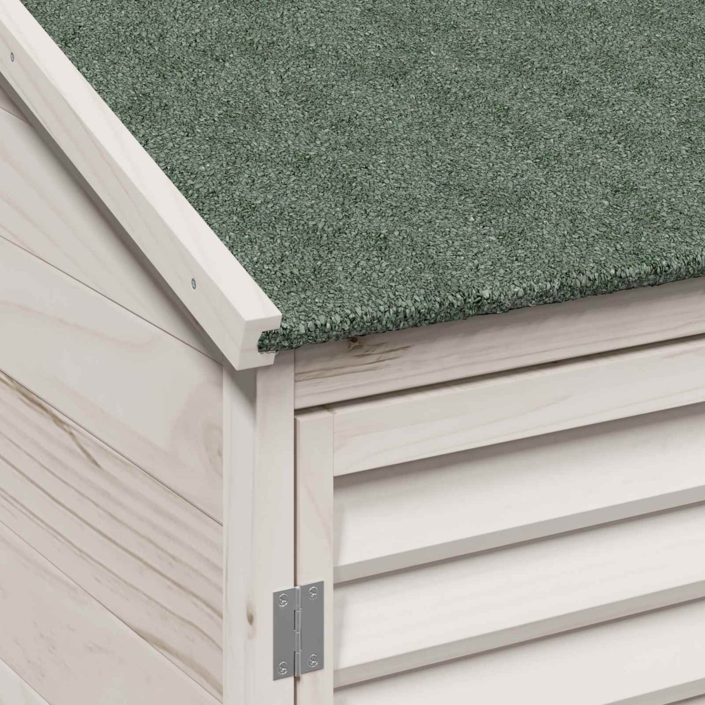 Garden Shed with Roof White 106 x 56 x 176.5 cm Solid Fir Wood