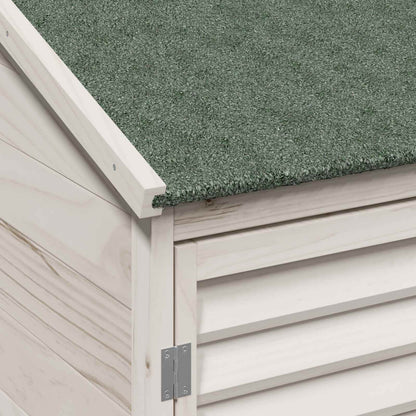 Garden Shed with Roof White 106 x 56 x 176.5 cm Solid Fir Wood