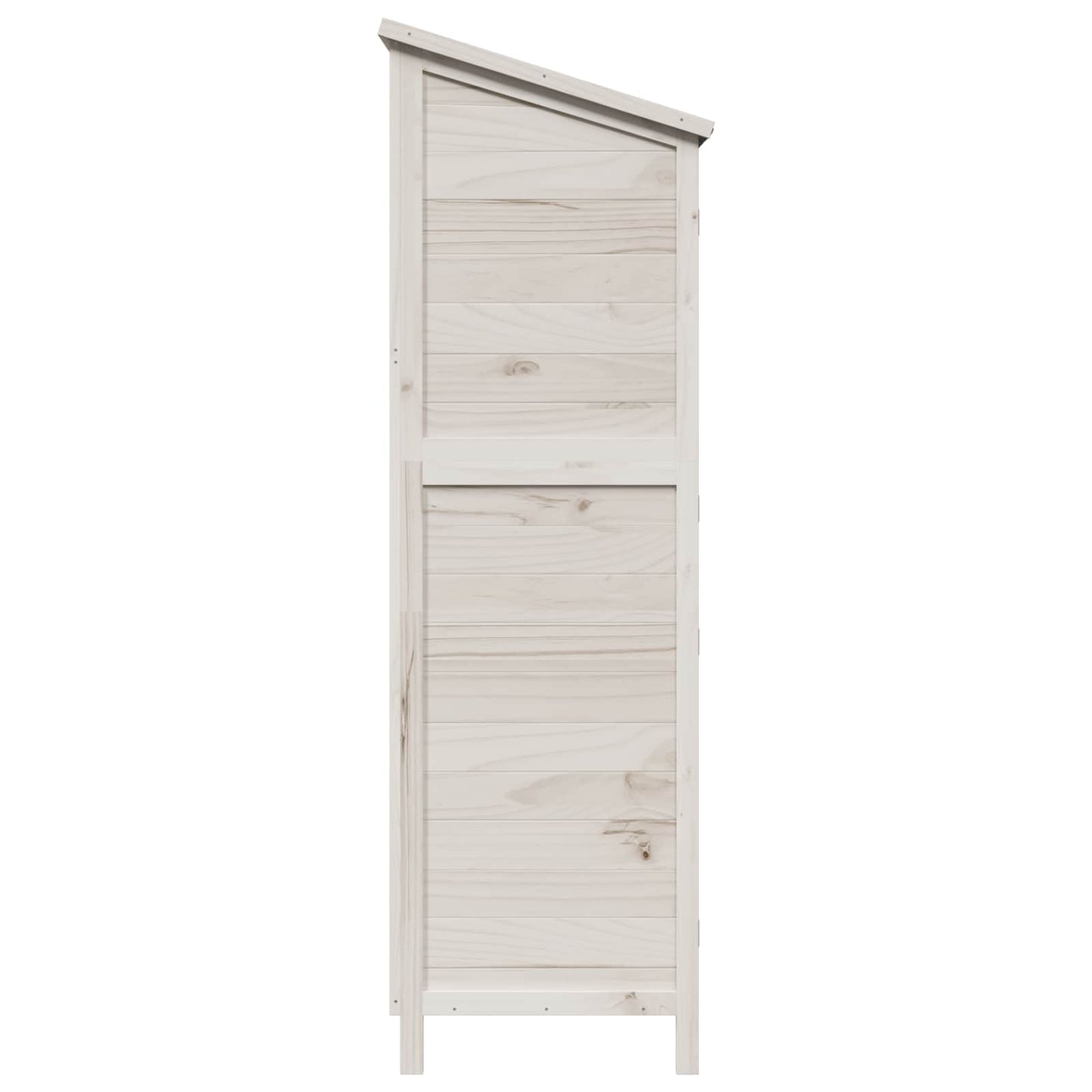 Garden Shed with Roof White 106 x 56 x 176.5 cm Solid Fir Wood