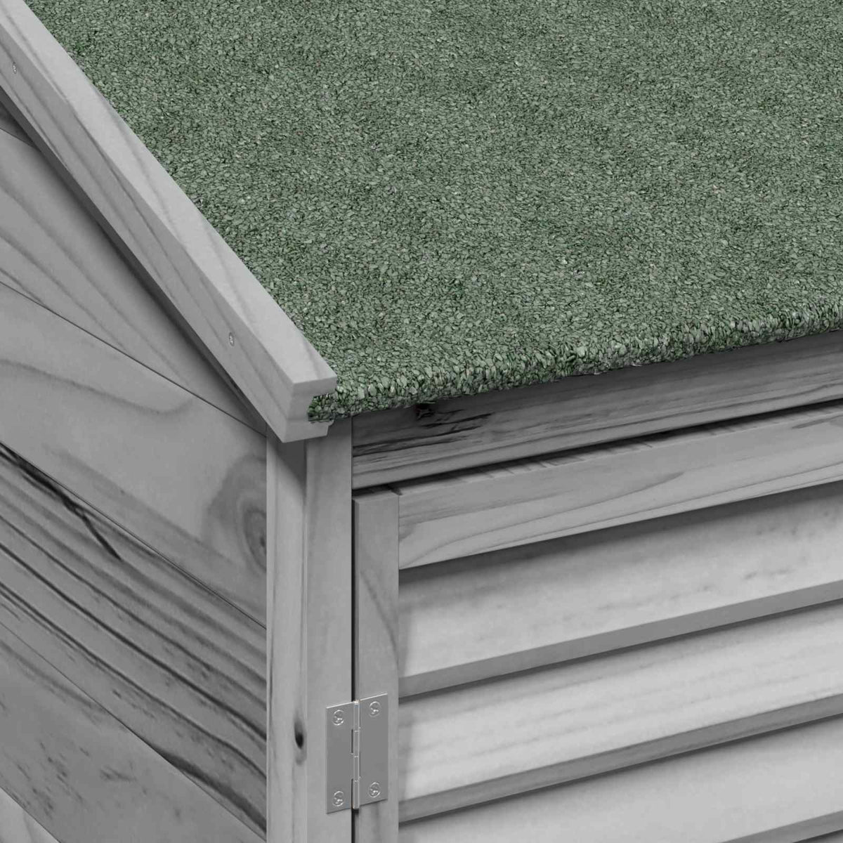 Garden Shed with Roof Grey 106 x 56 x 176.5 cm Solid Fir Wood
