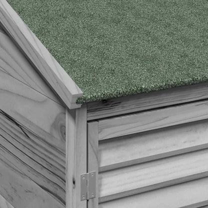 Garden Shed with Roof Grey 106 x 56 x 176.5 cm Solid Fir Wood