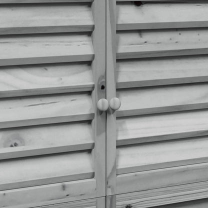 Garden Shed with Roof Grey 106 x 56 x 176.5 cm Solid Fir Wood