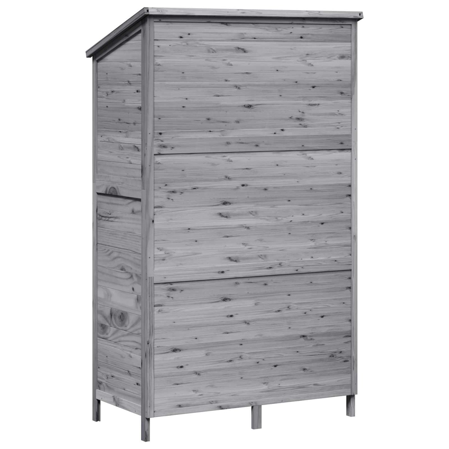 Garden Shed with Roof Grey 106 x 56 x 176.5 cm Solid Fir Wood