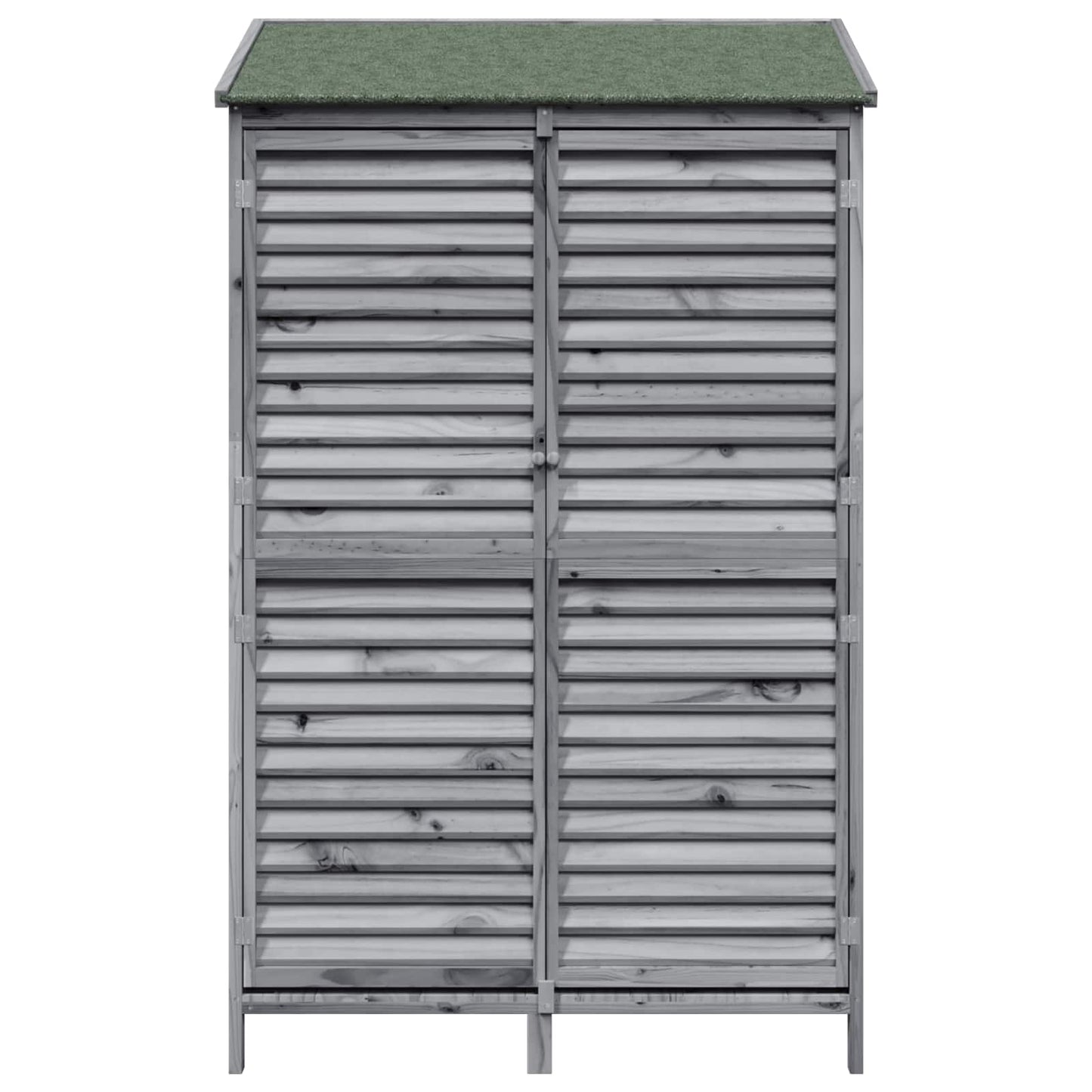 Garden Shed with Roof Grey 106 x 56 x 176.5 cm Solid Fir Wood