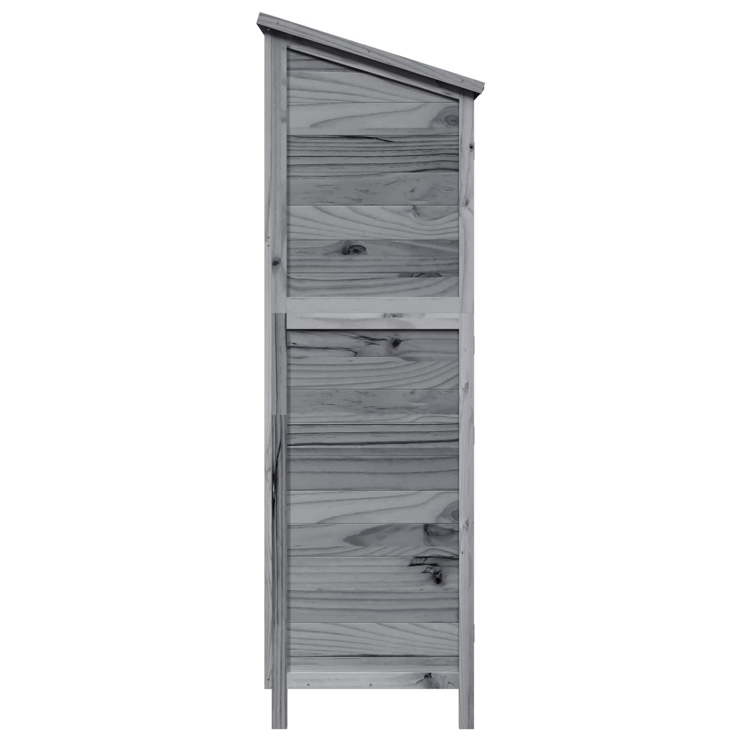 Garden Shed with Roof Grey 106 x 56 x 176.5 cm Solid Fir Wood
