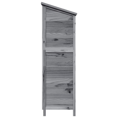 Garden Shed with Roof Grey 106 x 56 x 176.5 cm Solid Fir Wood