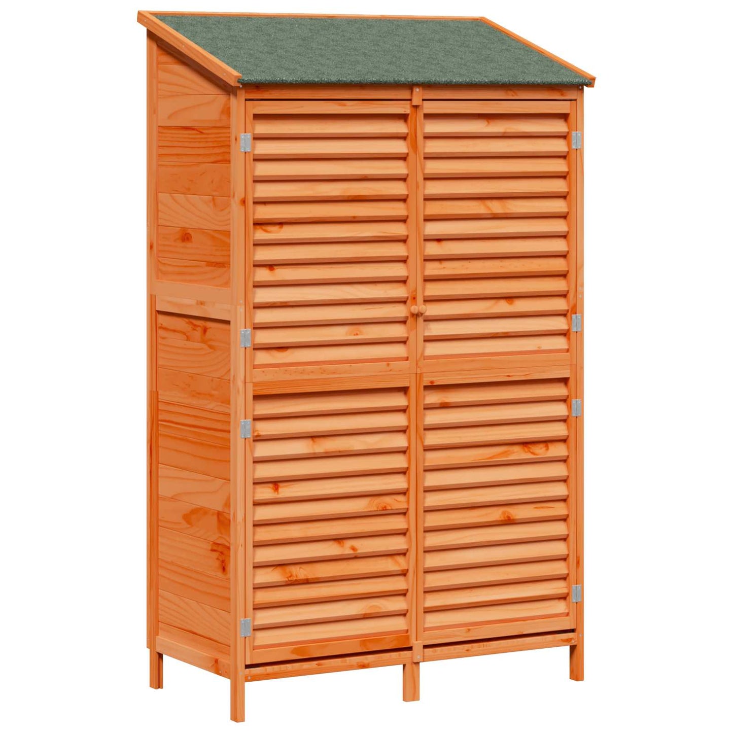 Garden Shed with Roof Brown 106 x 56 x 176.5 cm Solid Fir Wood