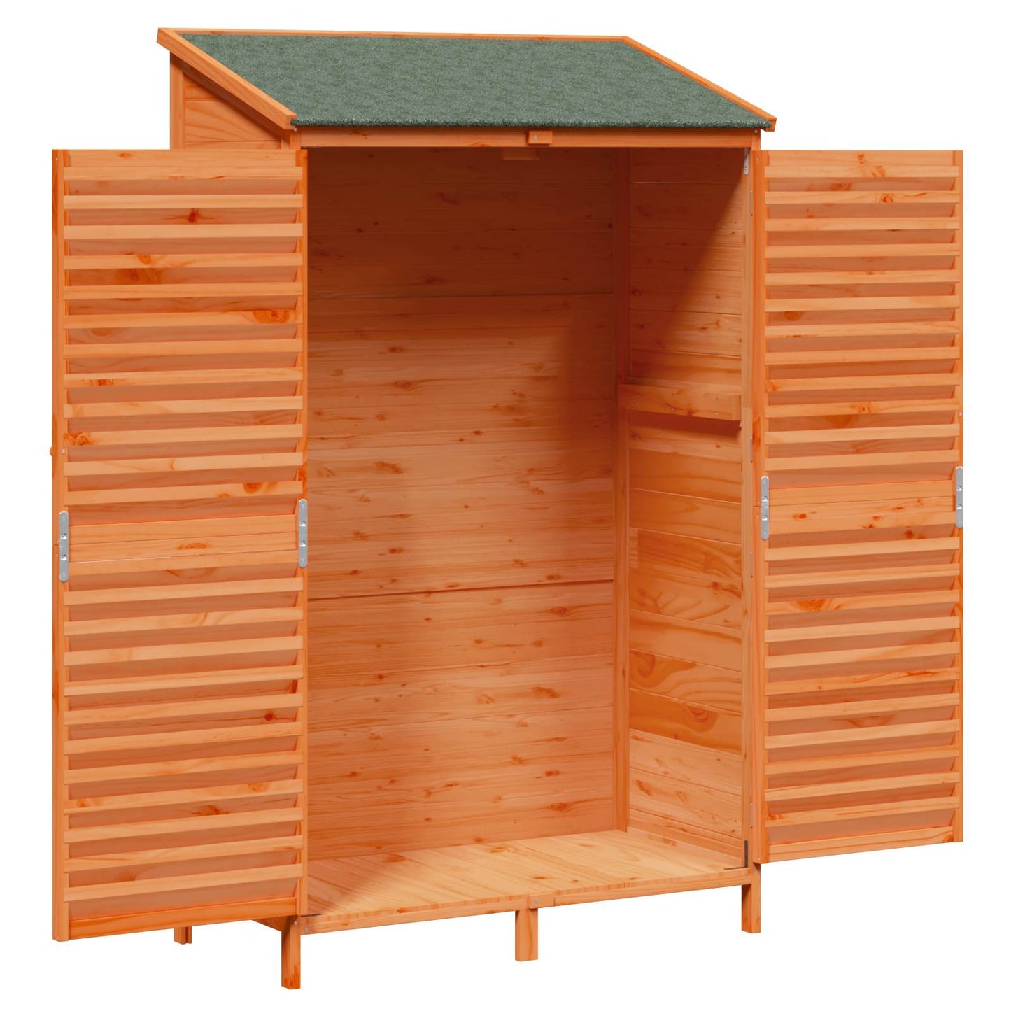 Garden Shed with Roof Brown 106 x 56 x 176.5 cm Solid Fir Wood