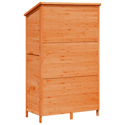 Garden Shed with Roof Brown 106 x 56 x 176.5 cm Solid Fir Wood