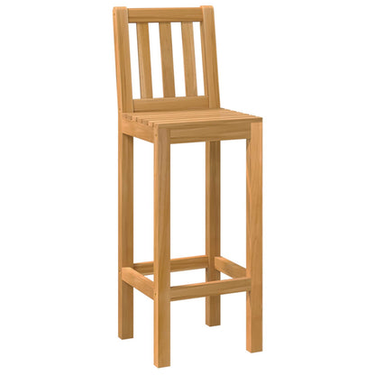 Outdoor Bar Set 3 pcs Untreated Solid Teak Wood