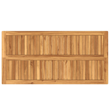 Outdoor Bar Set 7 pcs Natural Solid Teak Wood