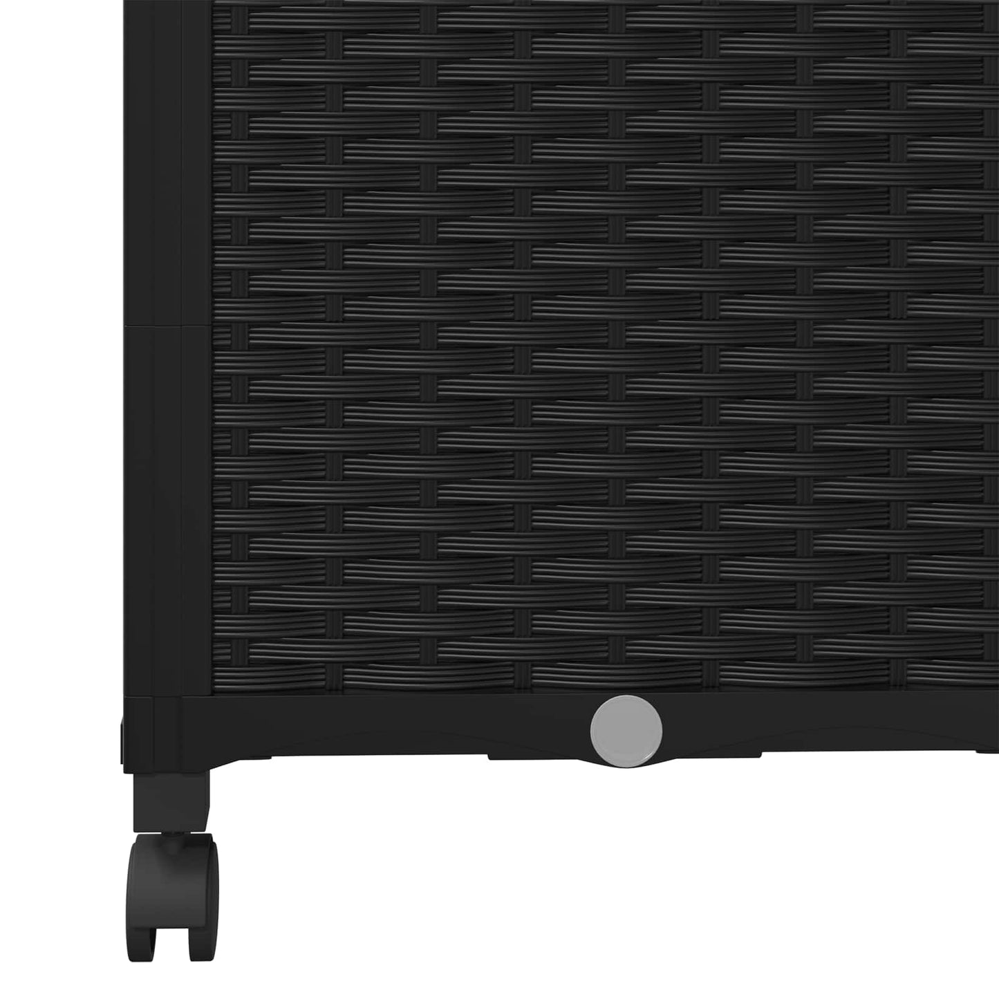 Garden Planter with Trellis&Wheels Black 40 x 40 x 146 cm PP