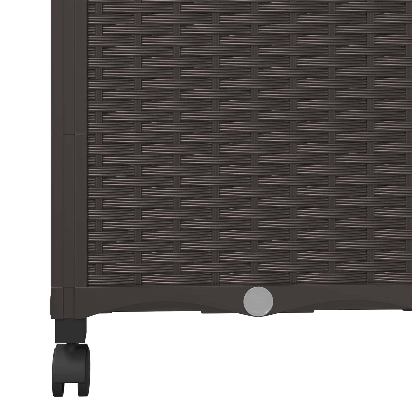 Garden Planter with Trellis&Wheels Brown 80 x 40 x 146 cm PP