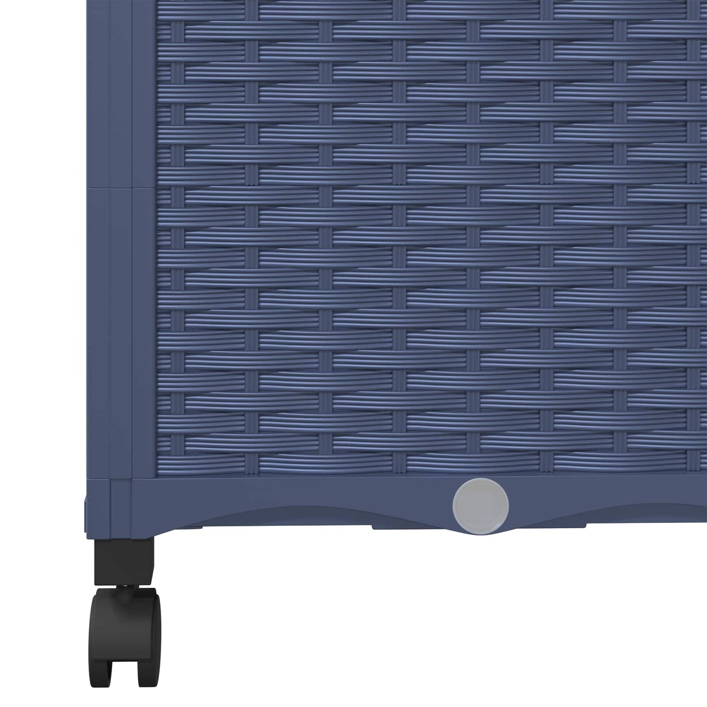 Garden Planter with Trellis&Wheels Blue Grey 120 x 40 x 146 cm