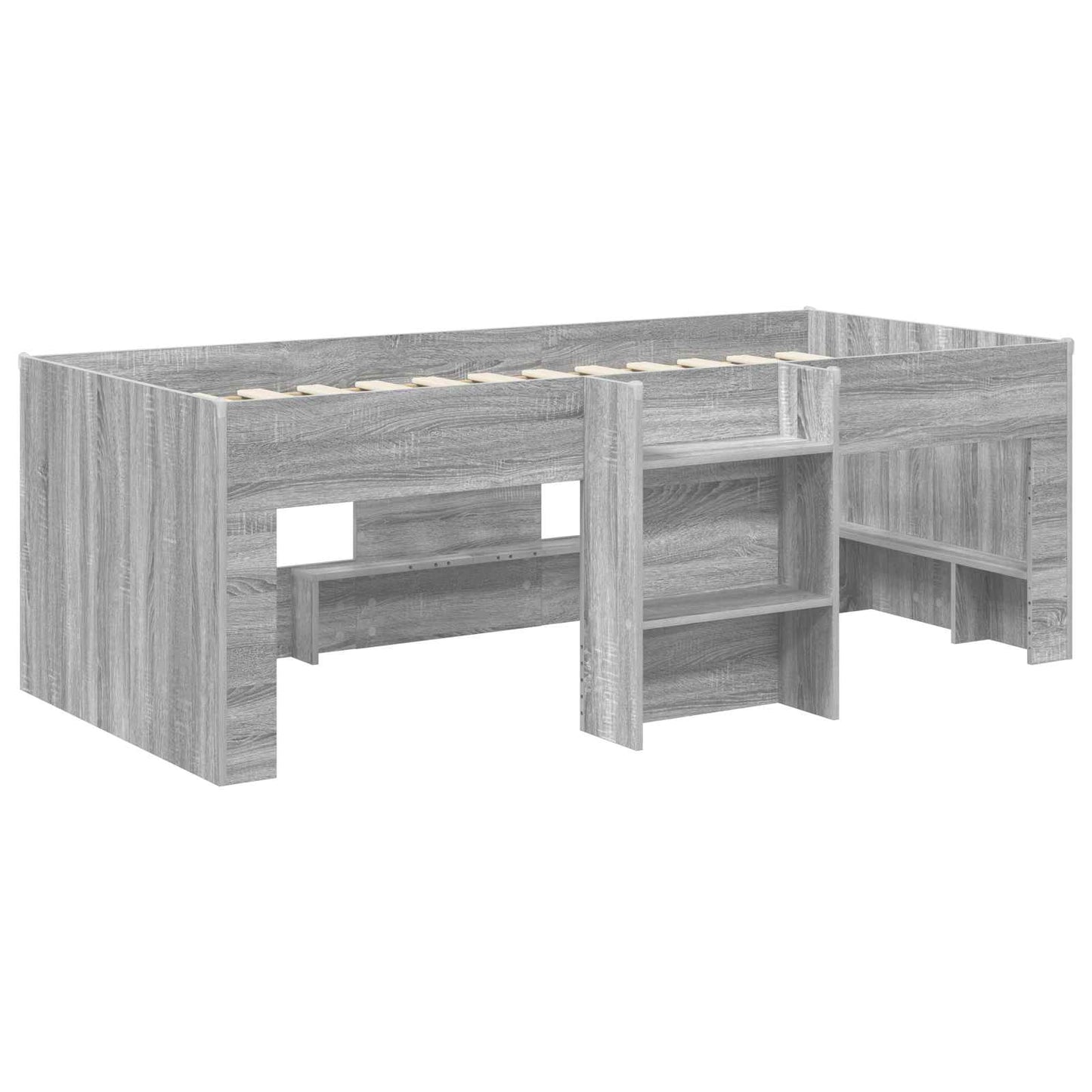 Kids'High Bed Frame 2 pcs Grey Sonoma 203 x 101.1 x 68.5 cm