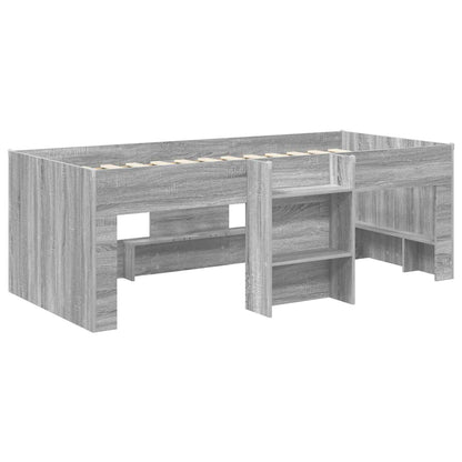 Kids'High Bed Frame 2 pcs Grey Sonoma 203 x 101.1 x 68.5 cm