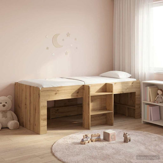 Kids'High Bed Frame Artisan Oak 80 x 200 cm Engineered Wood