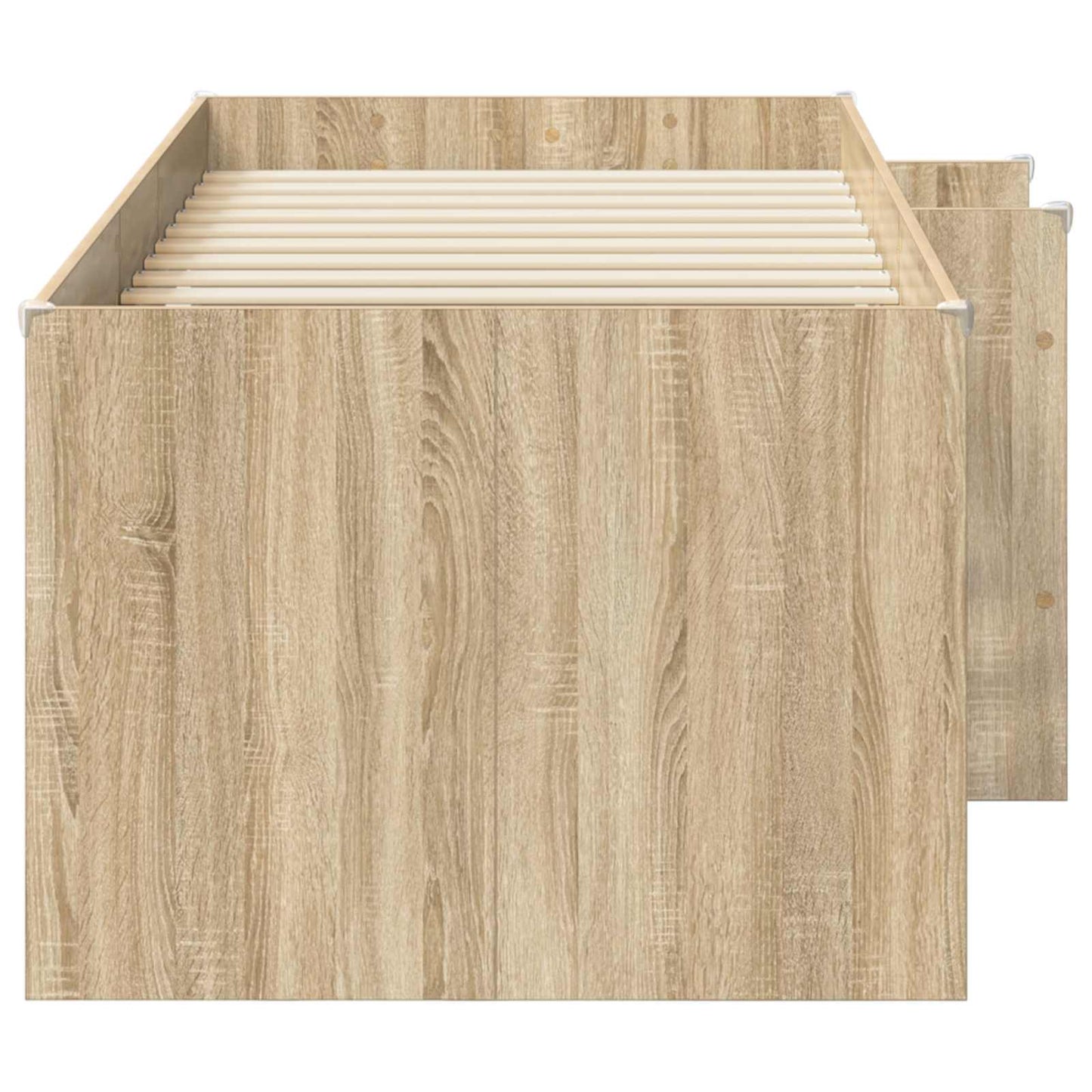 Kids'High Bed Frame Sonoma Oak 90 x 200 cm Engineered Wood