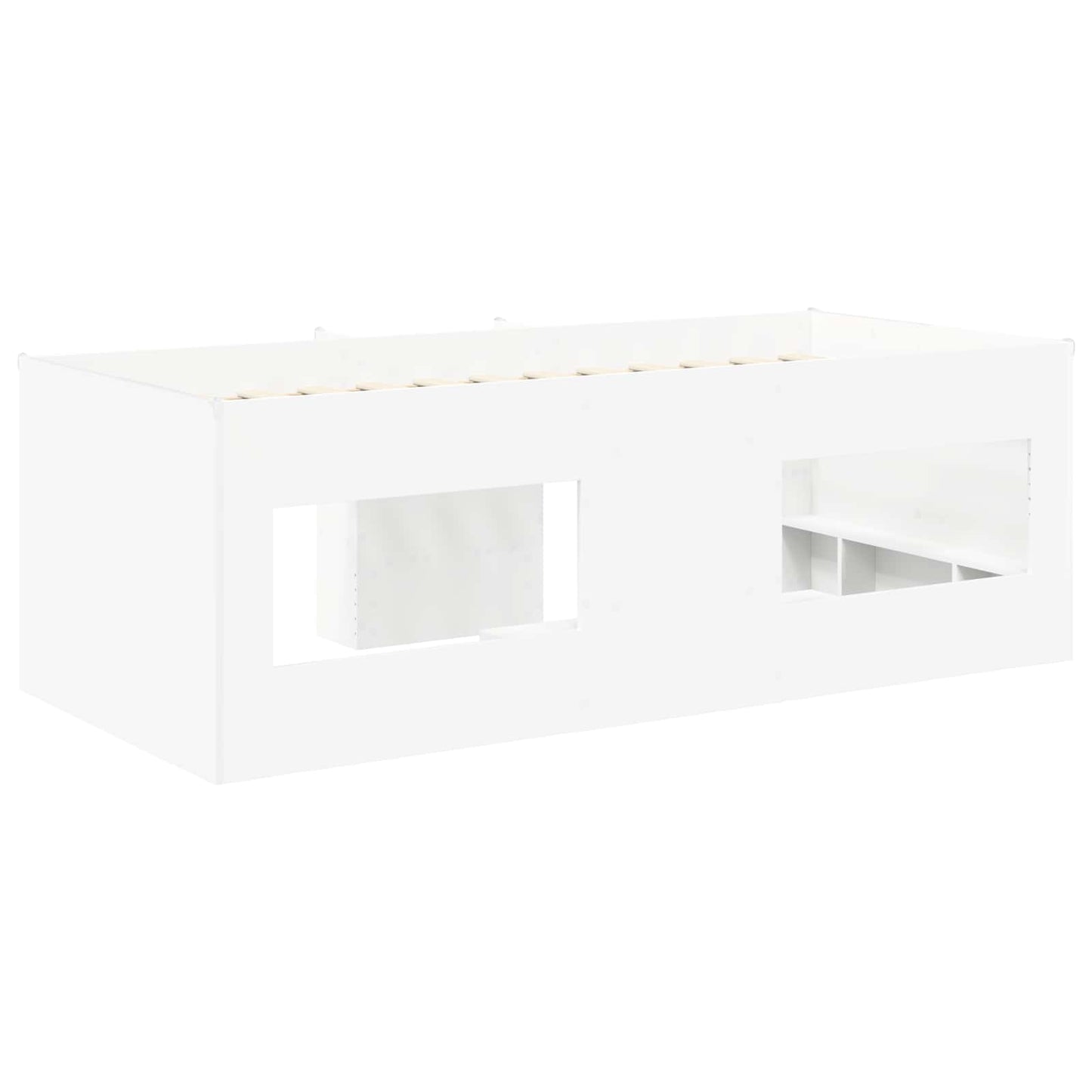 Kids'High Bed Frame 2 pcs White 98.5 x 200 cm Engineered Wood