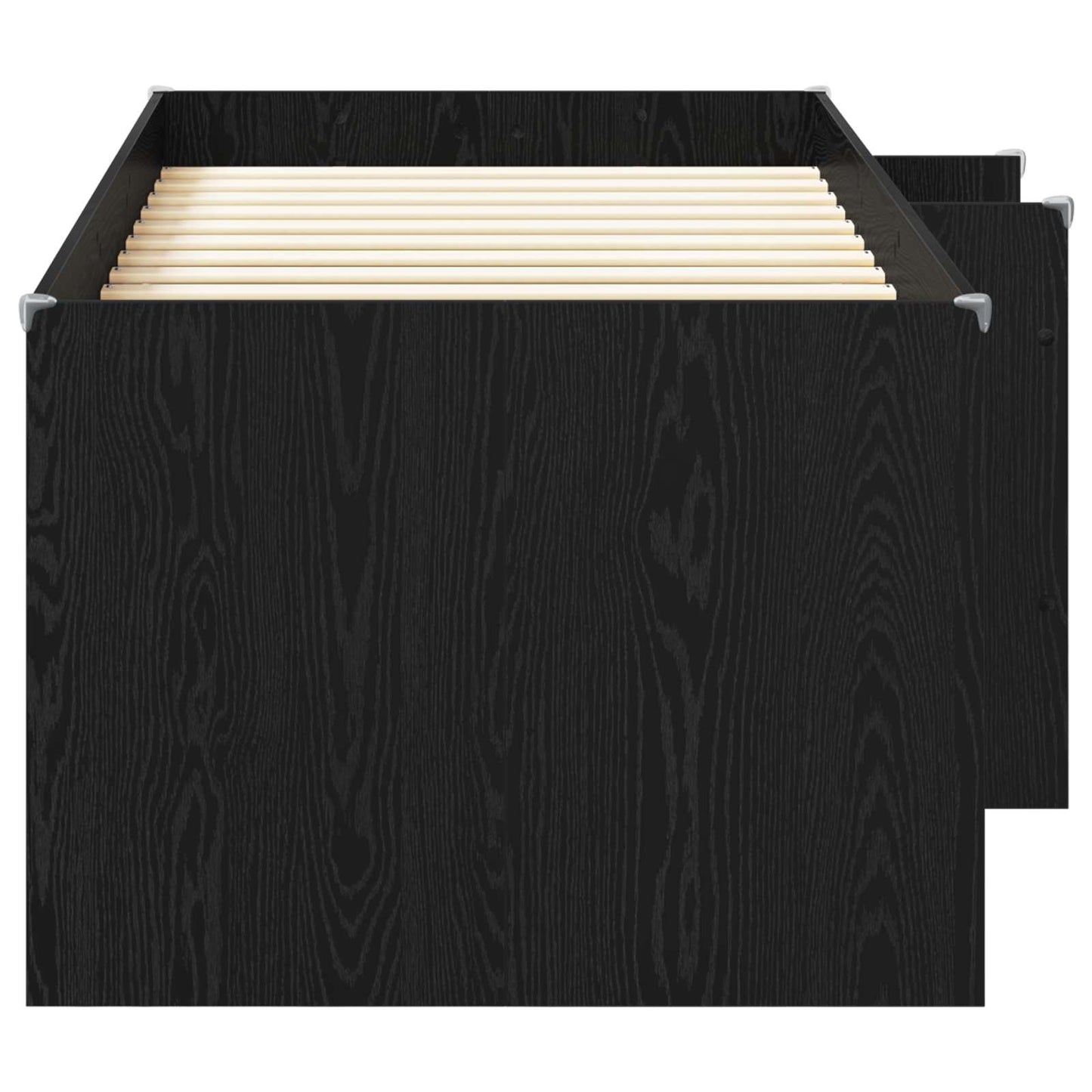 Kids'High Bed Frame 2 pcs Black Oak 98.5 x 200 cm
