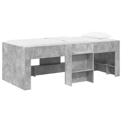 Kids'High Bed Frame 2 pcs Concrete Grey 98.5 x 200 cm