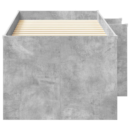 Kids'High Bed Frame 2 pcs Concrete Grey 98.5 x 200 cm