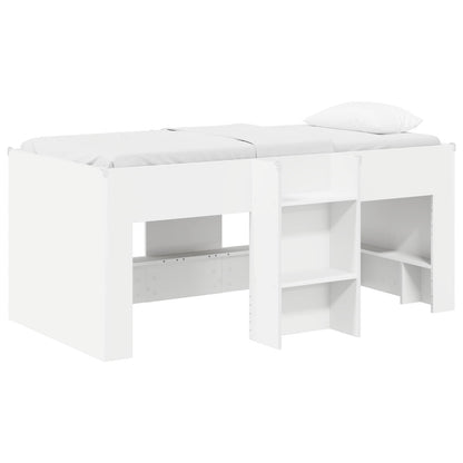 Kids'High Bed Frame 2 pcs White 163 x 101.1 x 68.5 cm