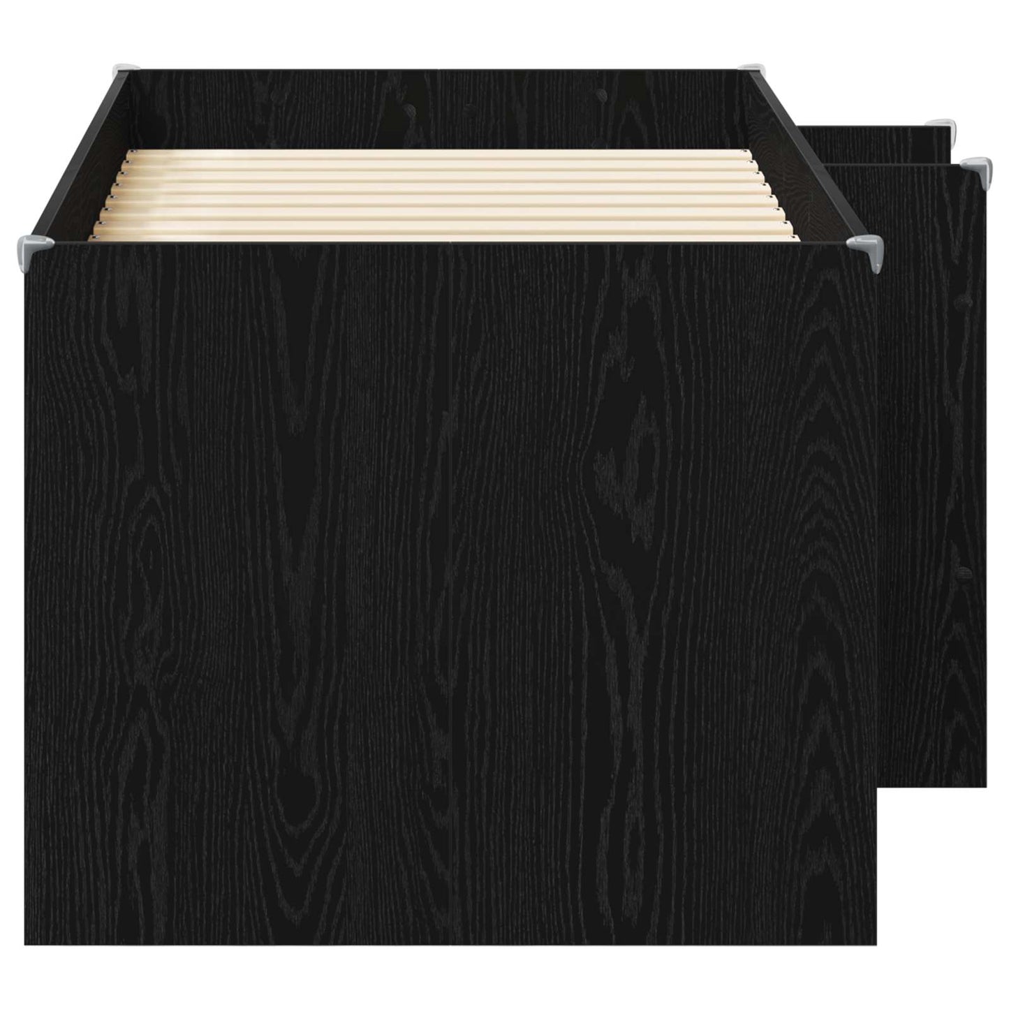 Kids'High Bed Frame 2 pcs Black Oak 163 x 101.1 x 68.5 cm