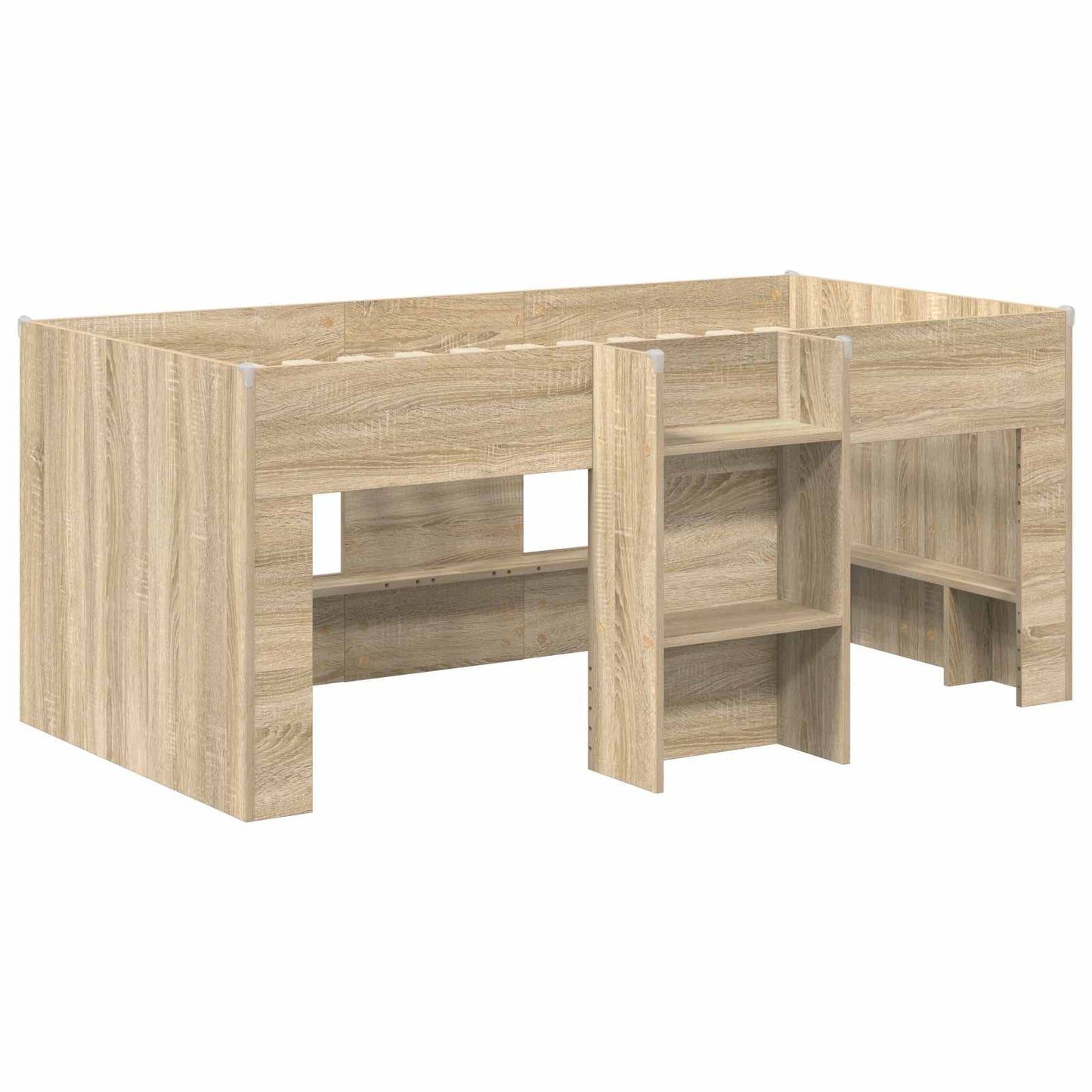 Kids'High Bed Frame 2 pcs Sonoma 163 x 101.1 x 68.5 cm