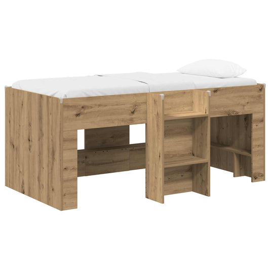 Kids'High Bed Frame Artisan Oak 80 x 160 cm Engineered Wood