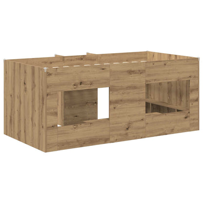 Kids'High Bed Frame 2 pcs Artisian Oak 163 x 101.1 x 68.5 cm