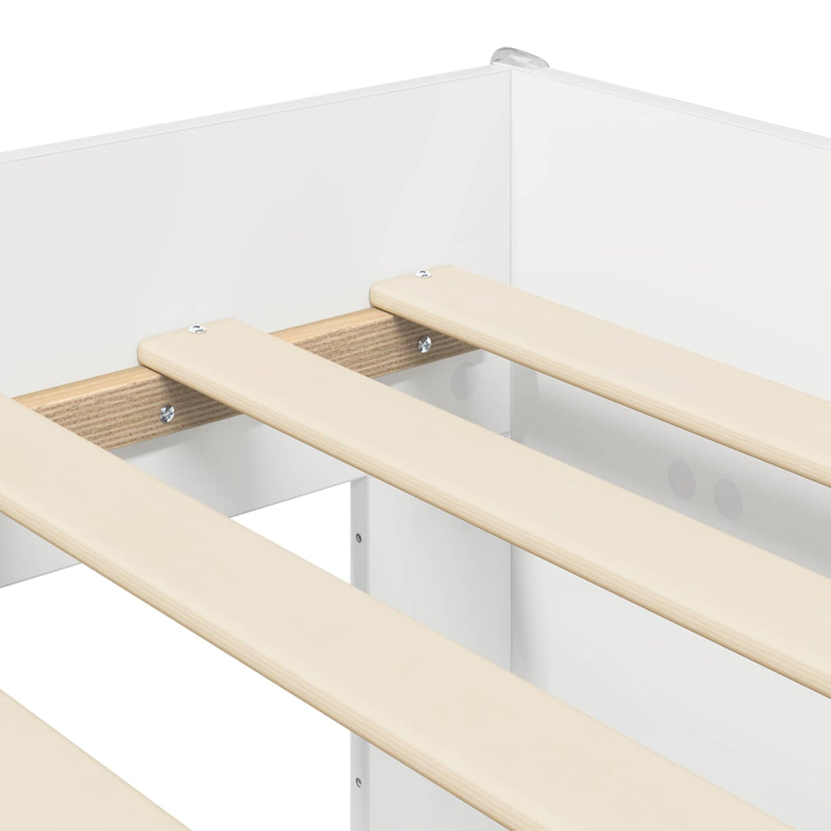 Kids'High Bed Frame White 90 x 190 cm Engineered Wood