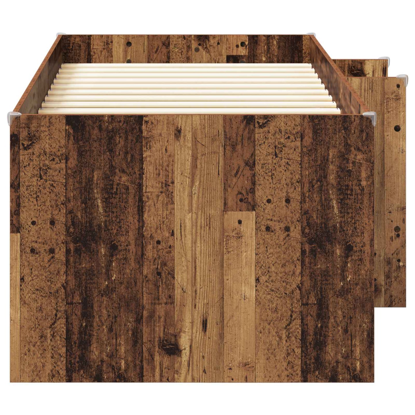 Kids'High Bed Frame 2 pcs Old wood 90 x 190 cm Engineered Wood