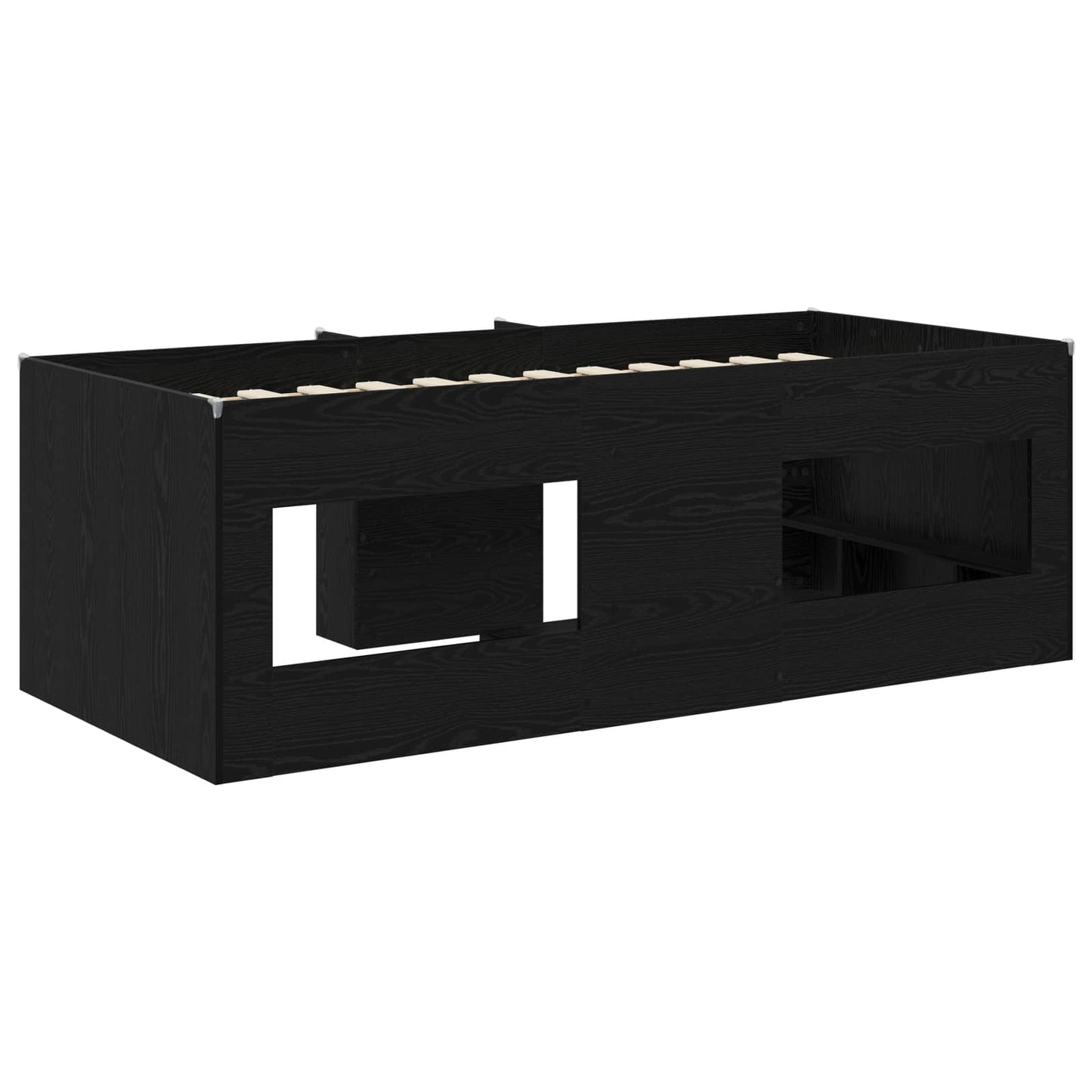 Kids'High Bed Frame 2 pcs Black Oak 193 x 96.1 x 68.5 cm