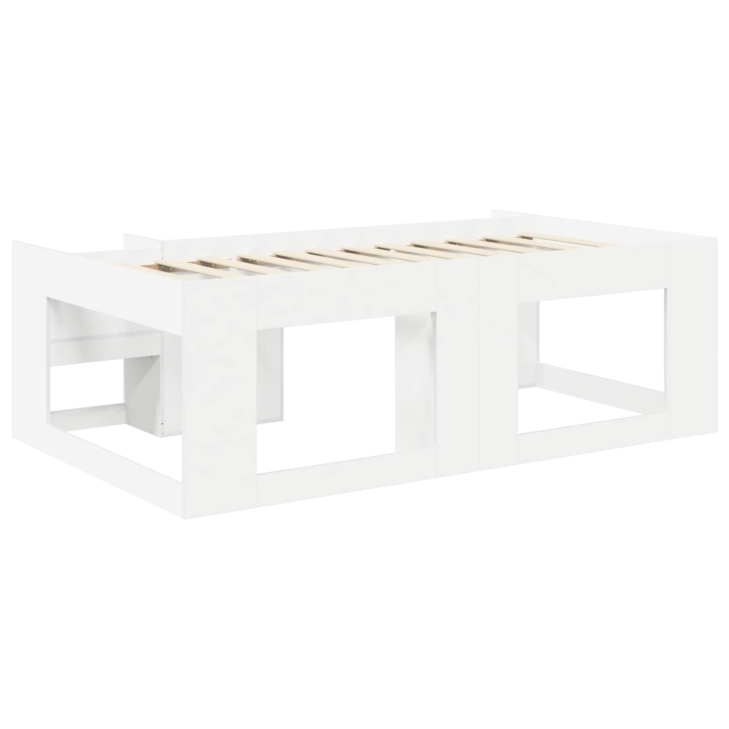 Kids'Bed Frame with Storage White 80 x 200 cm Engineered Wood