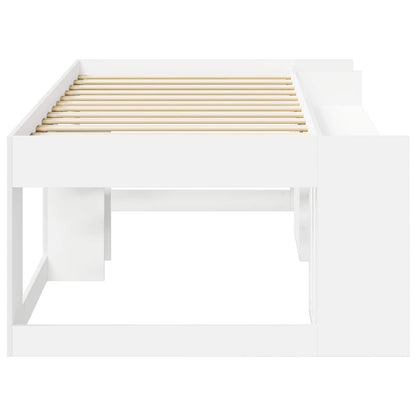 Kids'Bed Frame with Storage White 80 x 200 cm Engineered Wood